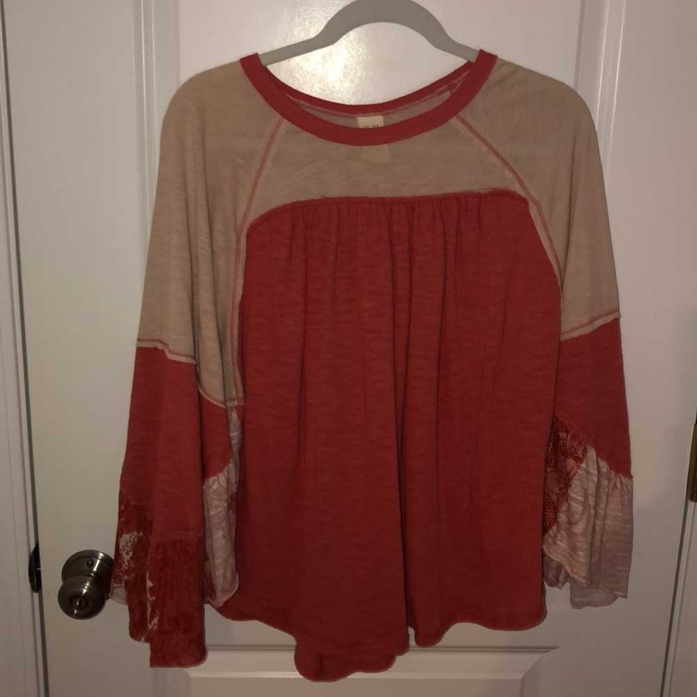 free people friday fever raglan contrast
